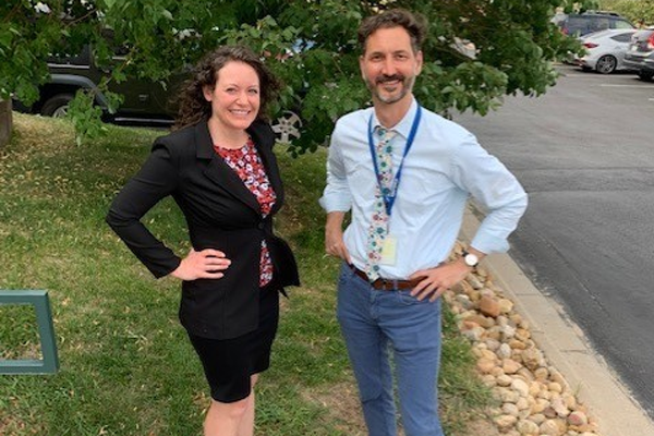 Dr. Brian Poirier, medical director of coagulation and endocrinology laboratories at Labcorp Esoteric Business Unit (EBU) Labs and Dr. Crystal Lenz, chief resident at Penrose-St. Francis Health Services in Colorado. 